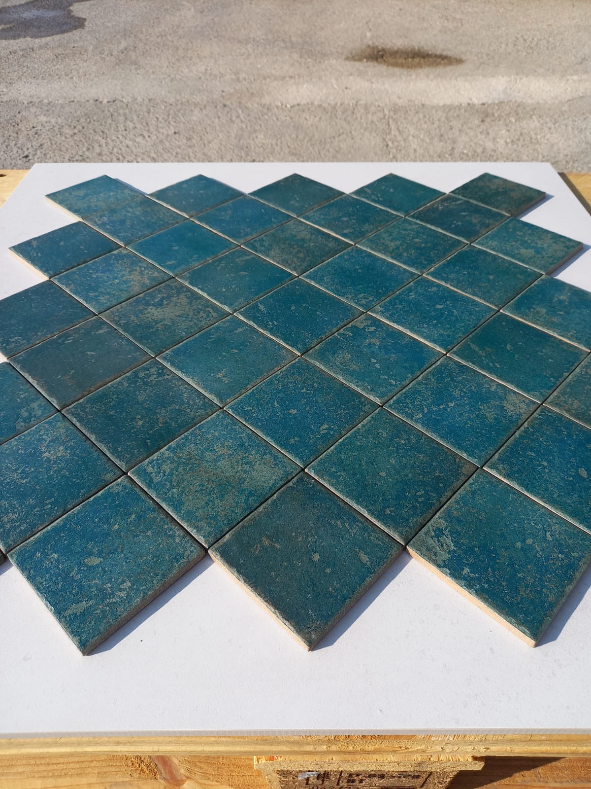 Piastrella 10x10 Blu badia matt