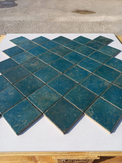 Piastrella 10x10 Blu badia matt