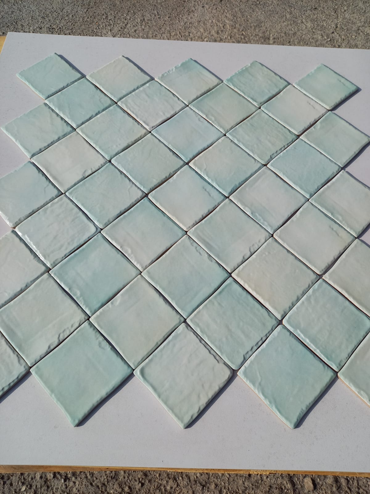 Piastrelle 10x10 Verde chiaro matt