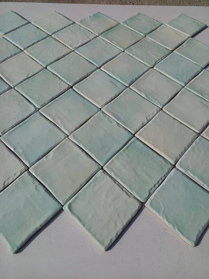 Piastrelle 10x10 Verde chiaro matt