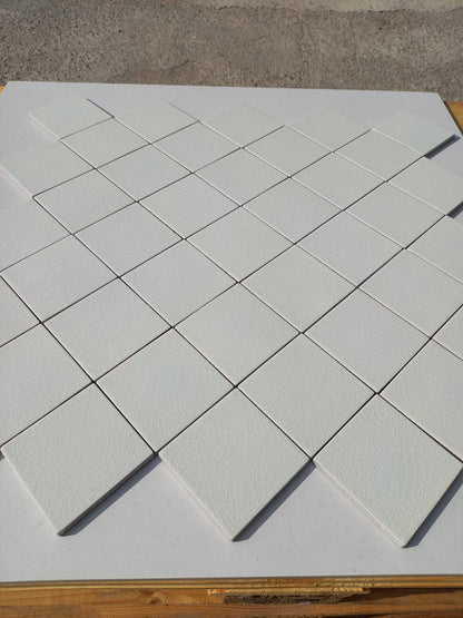 Piastrelle 10x10 Madreperla bianco crackle lucido
