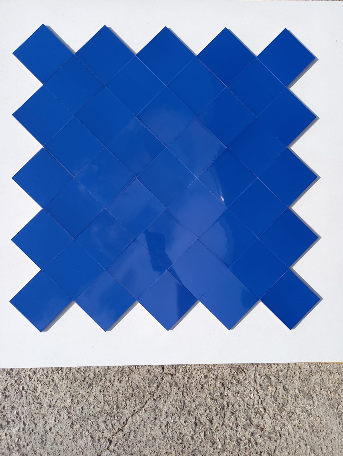 Piastrelle 10x10 Blu lucido
