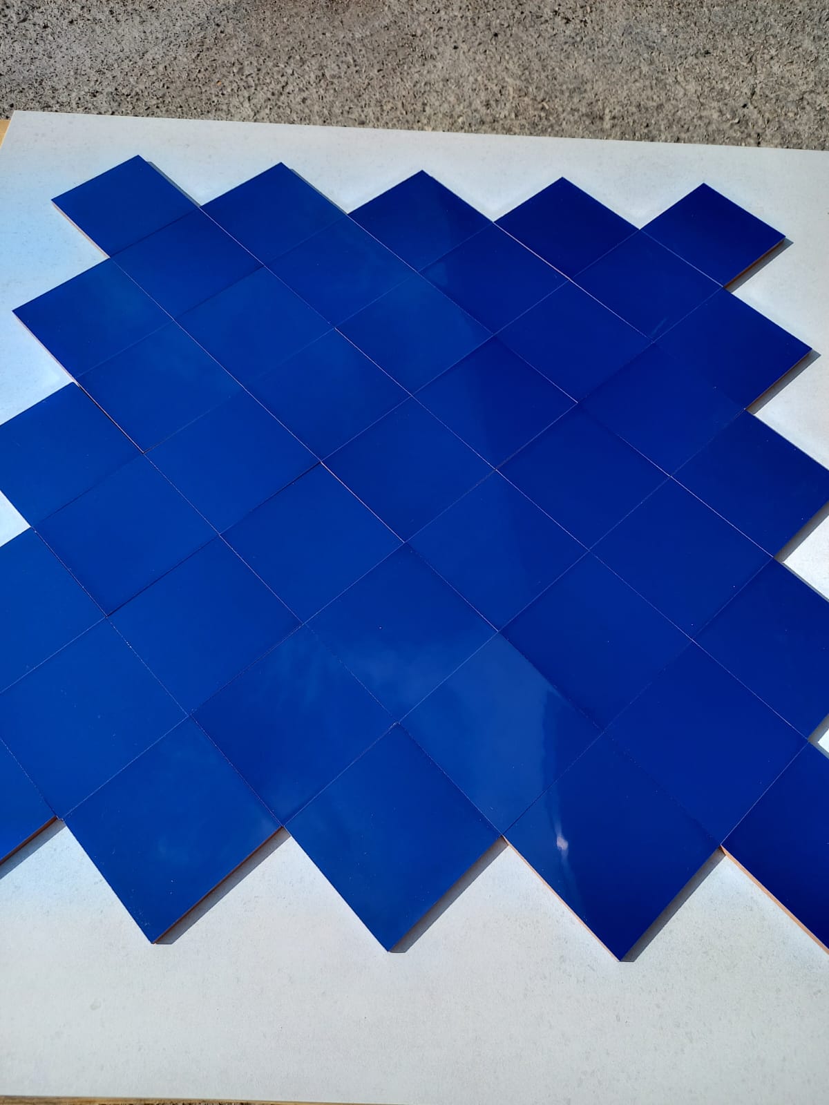 Piastrelle 10x10 Blu lucido