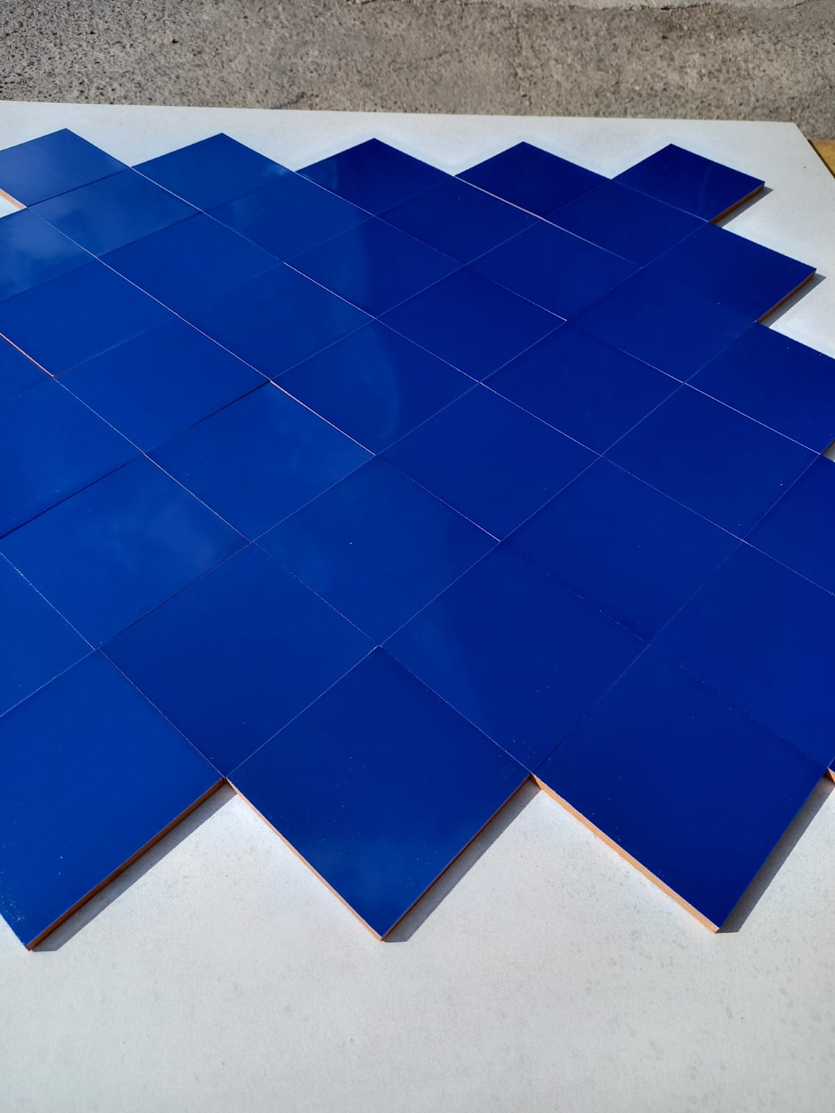 Piastrelle 10x10 Blu lucido
