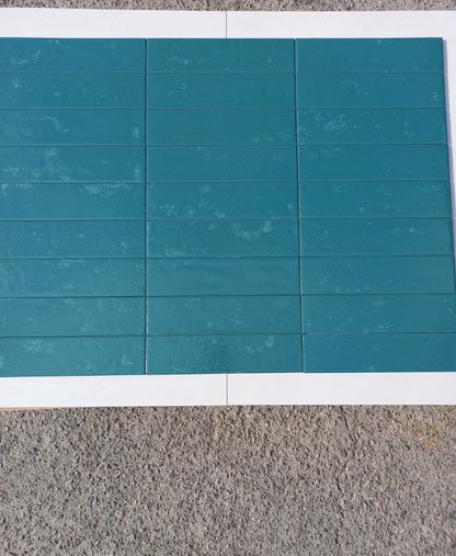 Piastrelle 10x30 Regoli verde glossy