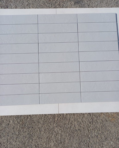 Piastrella 7.5x30 Regoli grigio glossy
