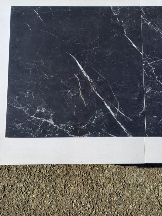 Piastrelle 60x60 Murano noir brill gold rettificato glossy