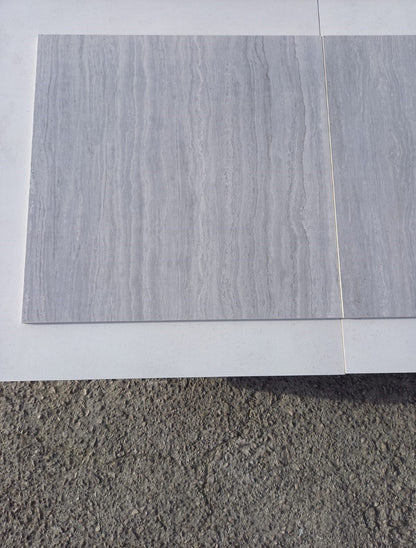 Piastrelle 60x60 Motif extra travertino grey rettificato glossy