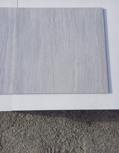 Piastrelle 60x60 Motif extra travertino grey rettificato glossy