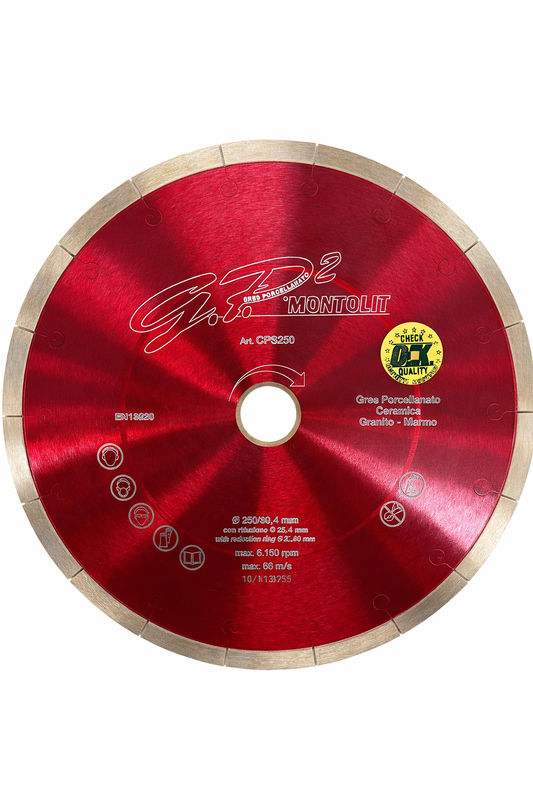 Disco diamantato Montolit art. CPS250 - Per gres ceramica granito e marmo