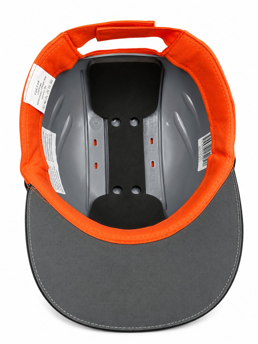 Panoply - Elmetto di Protezione da Cantiere Arancio Grigio – Casco Antinfortunistico Leggero e Resistente
