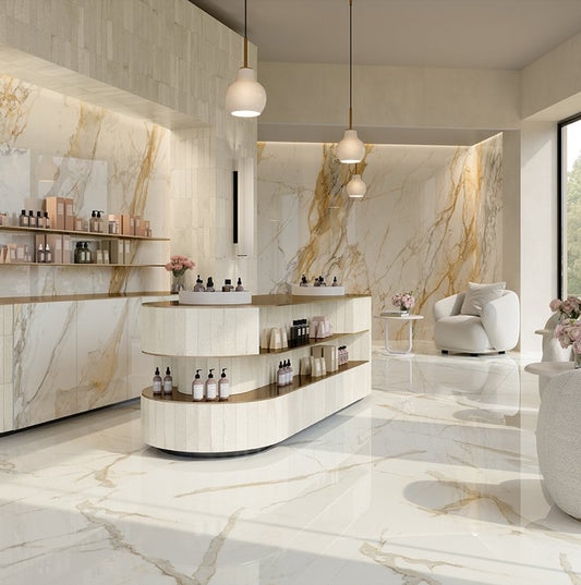 Piastrelle 30x60 Murano oro satinato rettificato matt soft touch