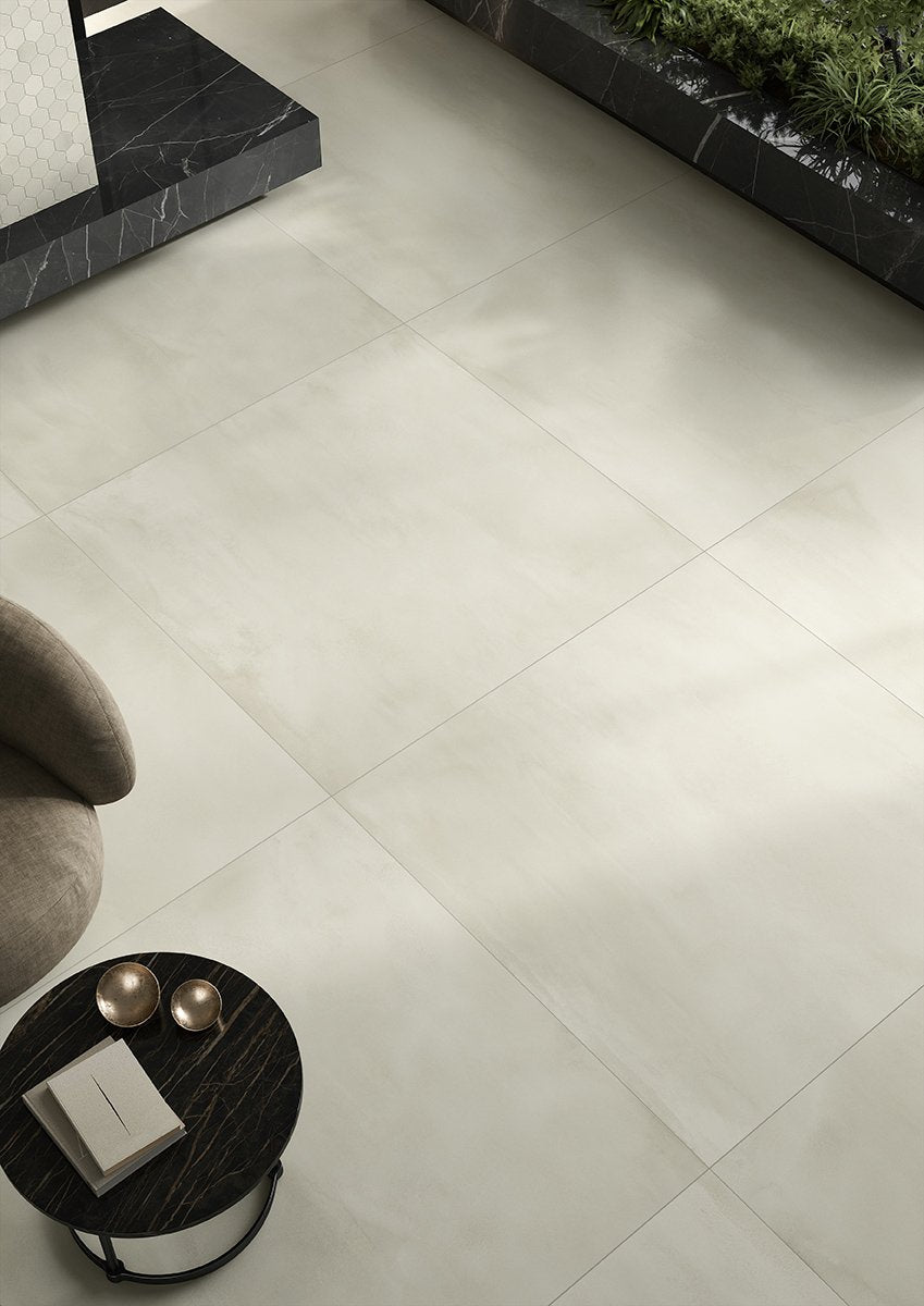 Piastrelle 60x120 Vulcanica platino rettificato bianco matt