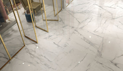 Piastrelle 120x120 Motif calacatta silver rettificato glossy