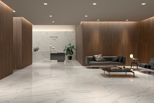 Piastrelle 120x120 Motif calacatta gold rettificato glossy