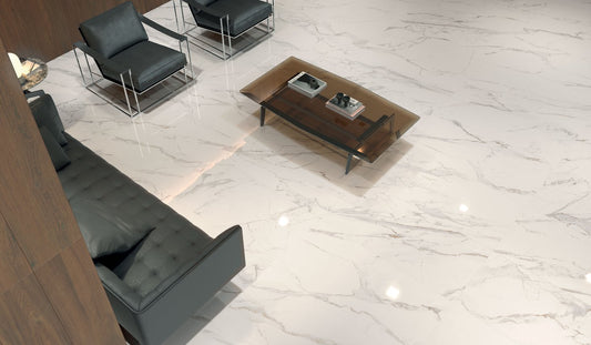 Piastrelle 120x120 Motif calacatta gold rettificato glossy