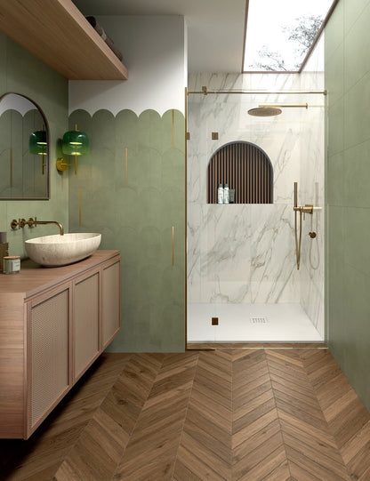 Piastrelle 120x120 Motif calacatta gold rettificato glossy