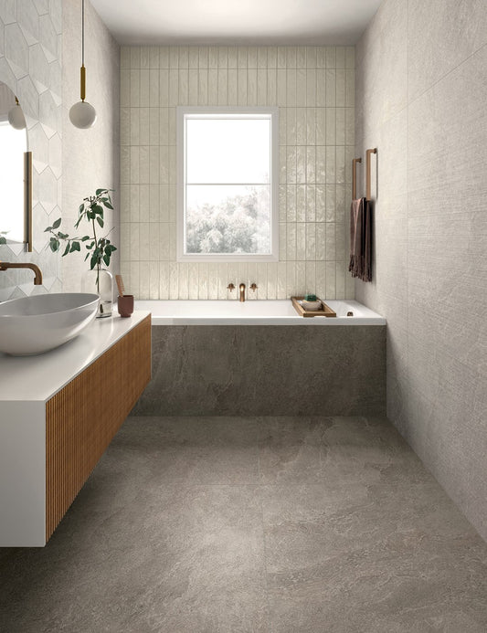 Piastrelle 7.5x30 Regoli beige glossy