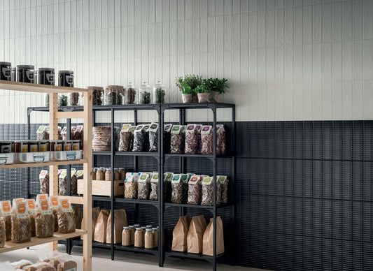 Piastrelle 7.5x30 Regoli nero stick