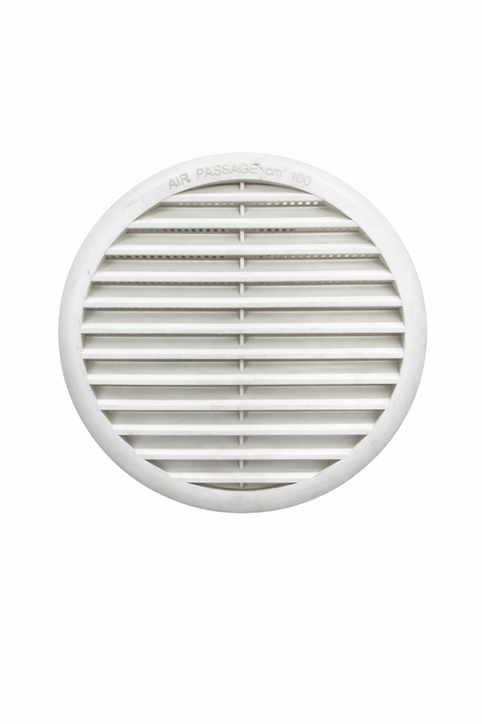 Griglia di areazione tonda con molla 60-125 in PVC