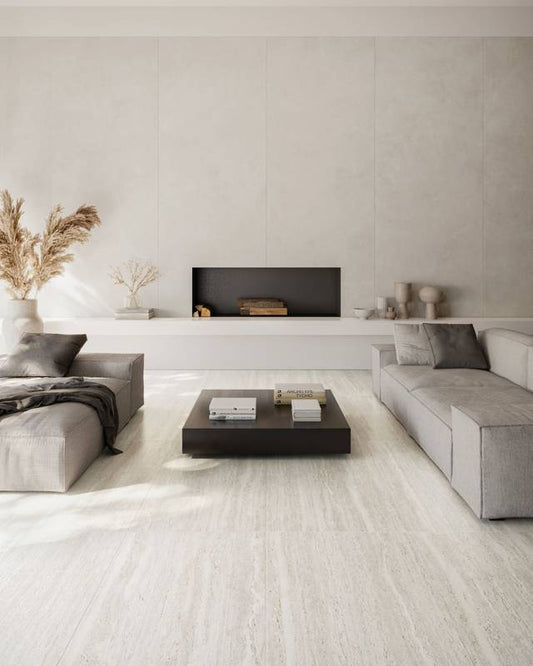 Piastrelle 60x120 Templestone plow rettificato travertino grigio matt