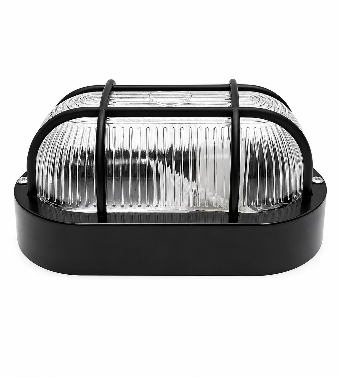 Viridex - Lampada Tartaruga Ovale con Griglia di Protezione – Design Industriale per Interni ed Esterni
