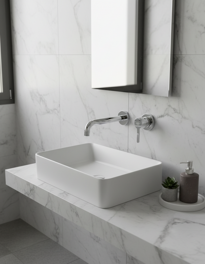 Miscelatore monocomando lavabo a muro Serie Sunset