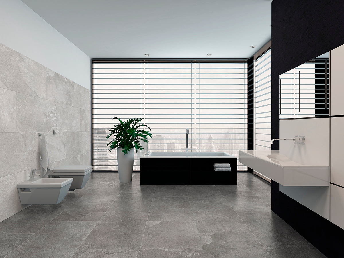 Piastrelle 61x121 Loop Grey rettificato matt