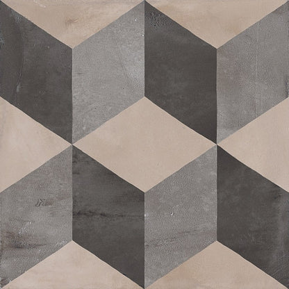 Piastrelle 20x20 Serie Terra cubo f bianco nero matt