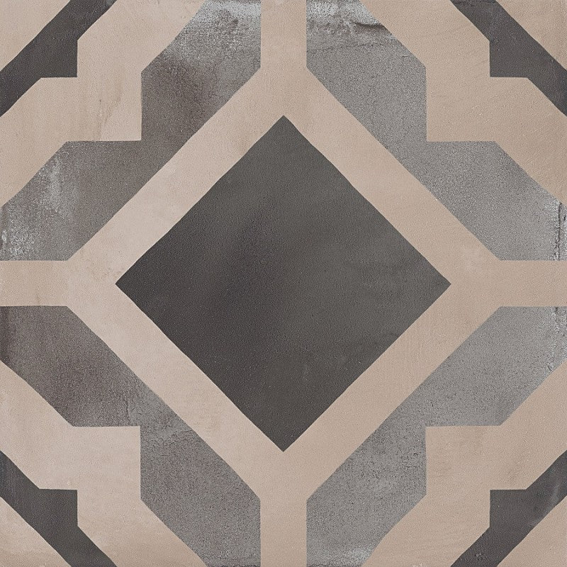 Piastrelle 20x20 Serie Terra geometrico f bianco nero matt