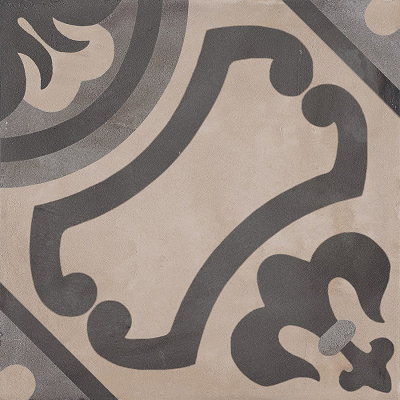 Piastrelle 20x20 Serie Terra giglio f bianco nero matt
