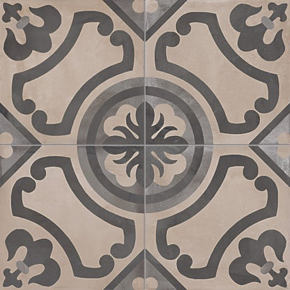Piastrelle 20x20 Serie Terra giglio f bianco nero matt