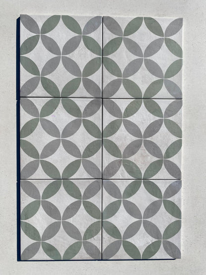 Piastrelle 20x20 Serie Terra art tea astro sm matt verde grigio bianco
