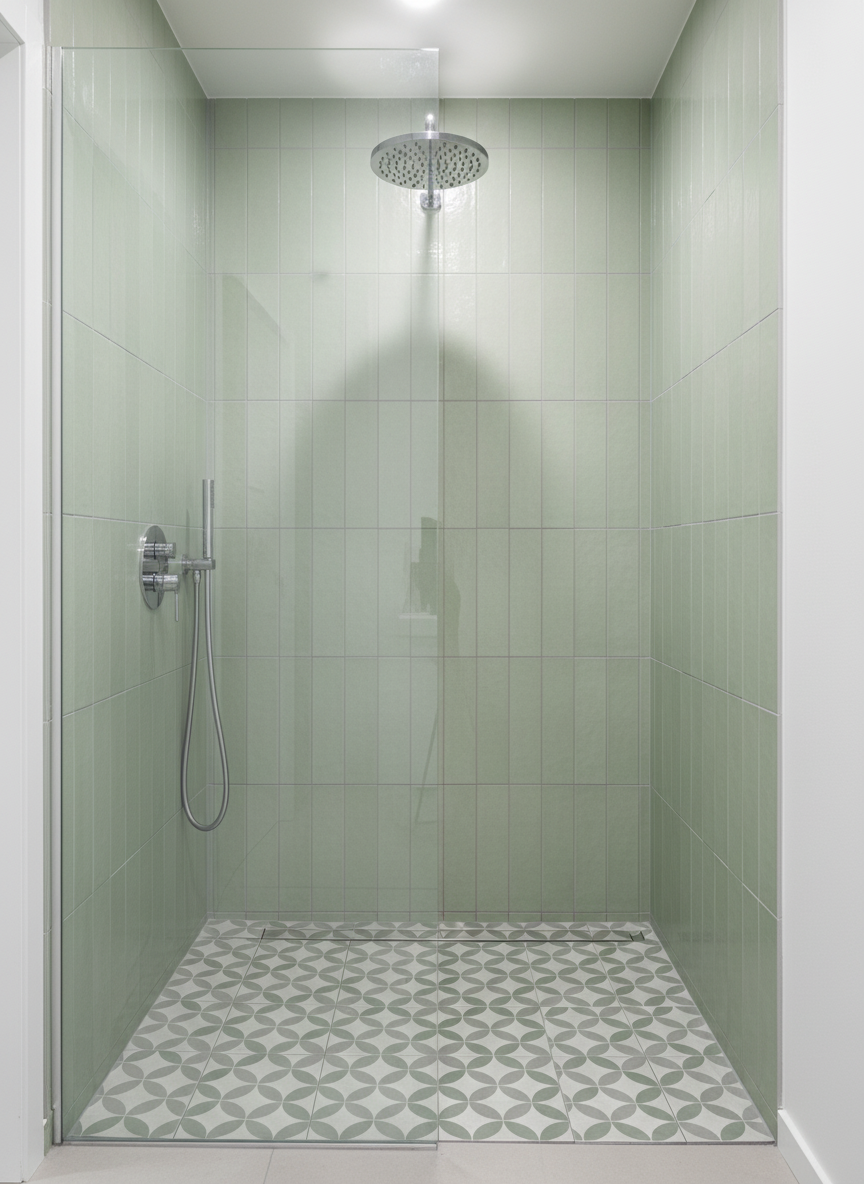 Piastrelle 20x20 Serie Terra art tea astro sm matt verde grigio bianco