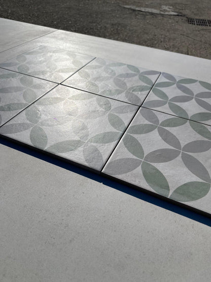 Piastrelle 20x20 Serie Terra art tea astro sm matt verde grigio bianco