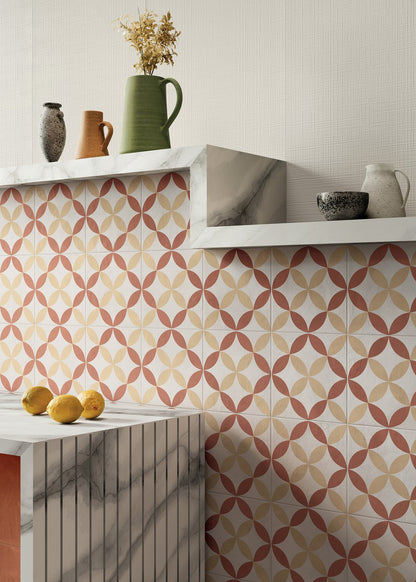 Piastrelle 20x20 Serie terra art astro tc matt giallo rosso bianco
