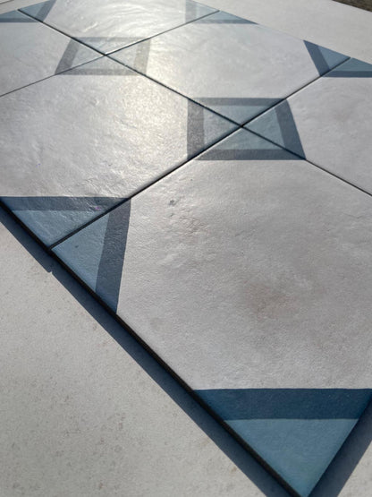 Piastrelle 20x20 Serie terra art ottagono oc matt blu verde bianco
