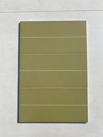 Piastrelle 20x40 Verde oliva preinciso