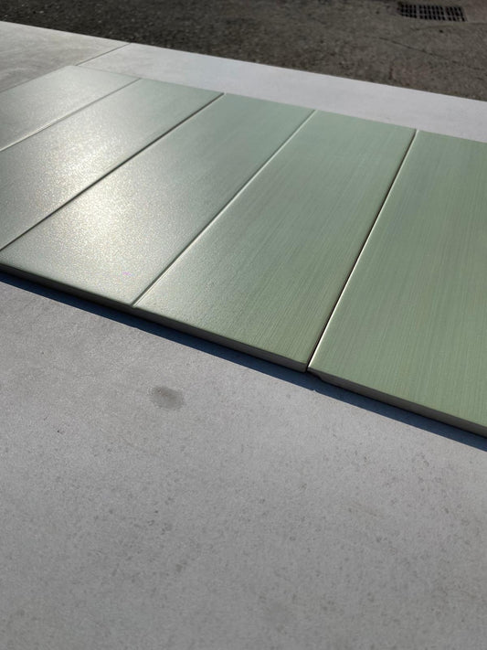 Piastrelle 21x41 Mos verde matt
