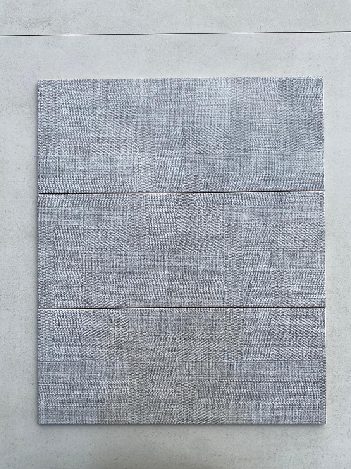 Piastrelle 20x50 Texture grigio glossy