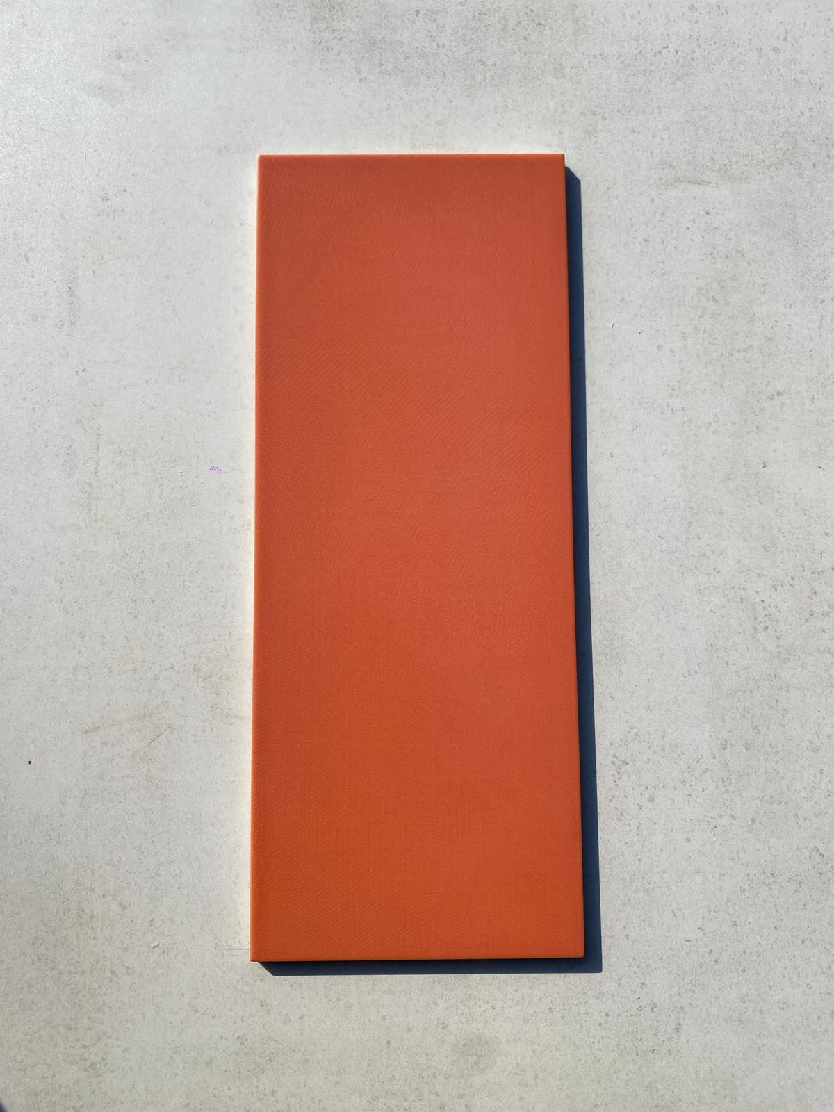 Piastrelle 20x50 Tiffany corallo fondo arancione lucido