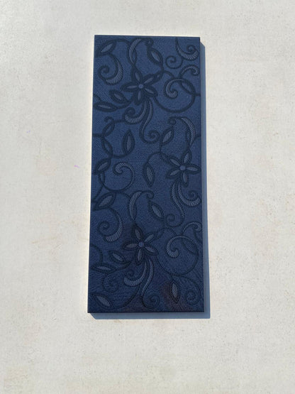 Piastrelle 20x50 Tiffany serigrafato quarzite decoro blu lucido