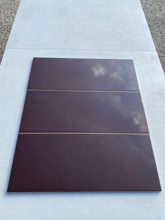 Piastrelle 20x50 Tiffany topazio fondo marrone lucido