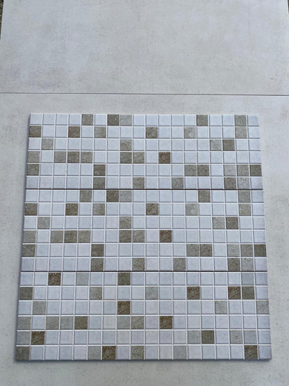 Piastrelle 20x60 Marfil tortora mosaico