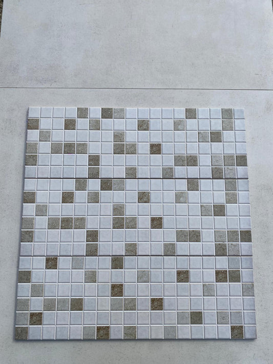 Piastrelle 20x60 Marfil tortora mosaico