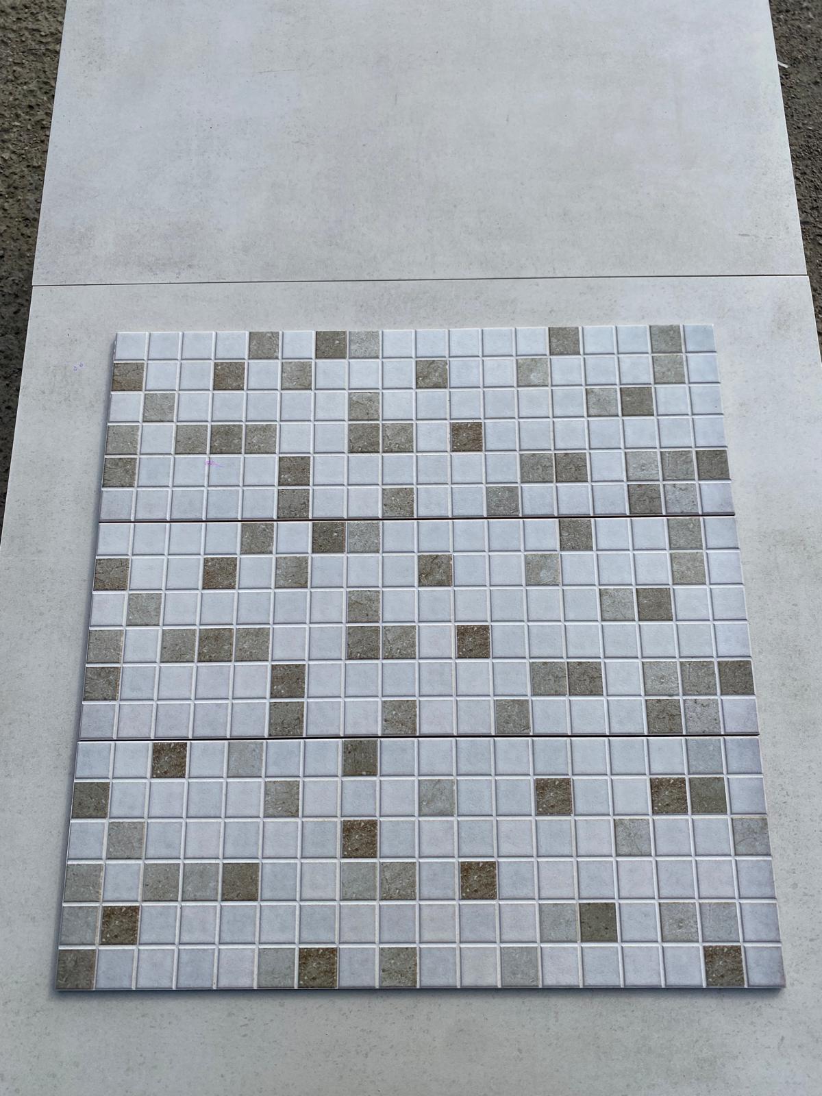 Piastrelle 20x60 Marfil tortora mosaico