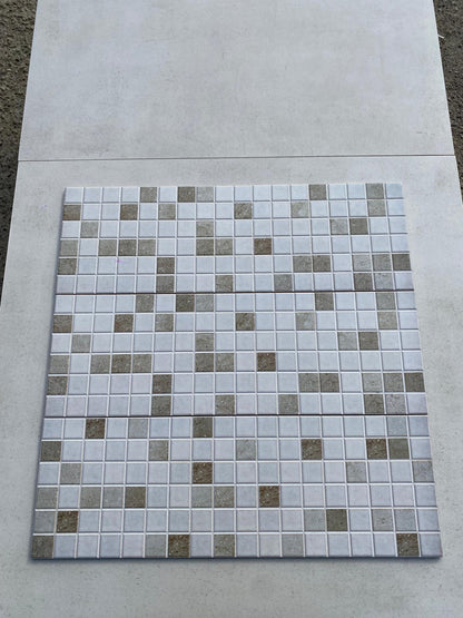 Piastrelle 20x60 Marfil tortora mosaico