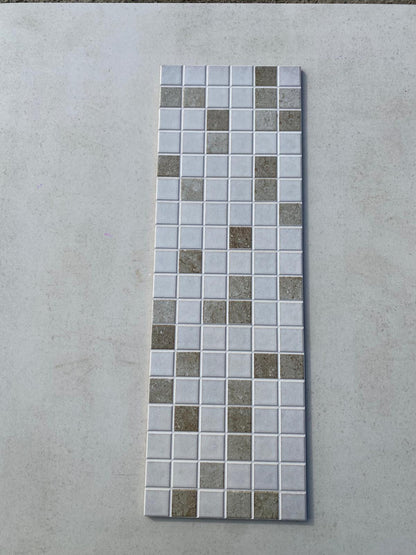 Piastrelle 20x60 Marfil tortora mosaico