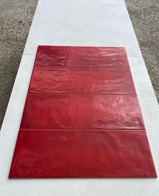 Piastrelle 20x60 Shades rosso lucido