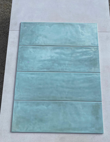 Piastrelle 20x60 Shades verde chiaro lucido